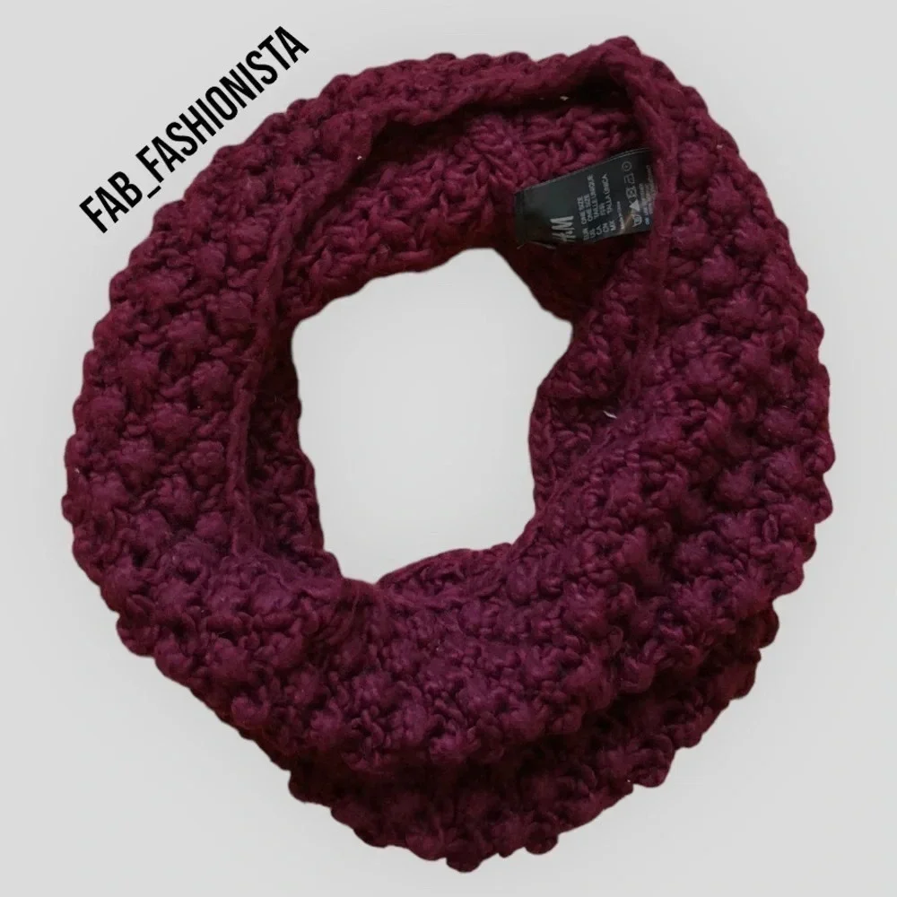 Michael Kors Leather gloves & H&M infinity scarf